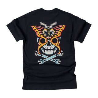 Biltwell Skull Moth pocket T-shirt black