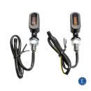 Fastline, LED turn signal+position light. Black, smoke lens