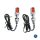 Fastline LED 3-1 Motorrad Rücklicht Blinker Kombi chrom Glas orange EC geprüft