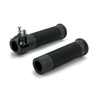 Universal Retro Old School Griff Set mit Gaszugaufnahme schwarz