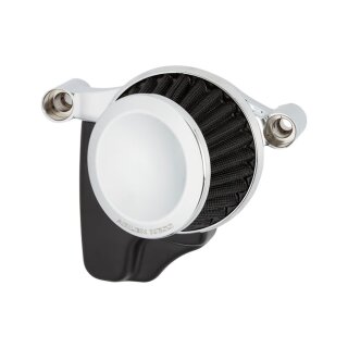 Arlen Ness, M8 Mini 22Â° air cleaner kit. Chrome