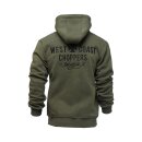 WCC Motorcycle Co. zip hoodie green