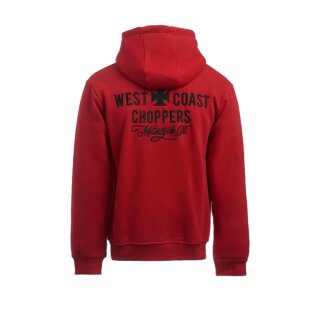 WCC Motorcycle Co. zip hoodie red