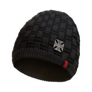 West Coast Chopper WCC Jesse James Beanie Mütze Biker Metal patch schwarz