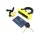 Abus, Granit Power XS 67 padlock. Yellow. Blister pack