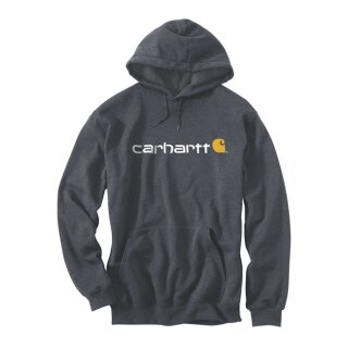 Carhartt Signature logo hoodie carbon heather