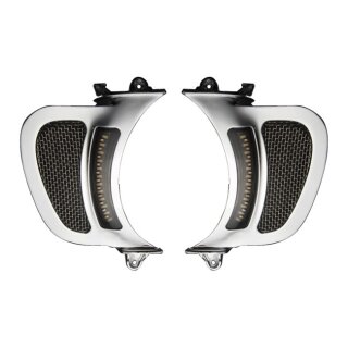 Custom Dynamics, Road Glide LED vent inserts. Chrome