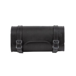 Ledrie, square leather tool bag. Black. 3 liter