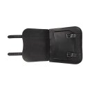 Ledrie, single leather saddlebag Postman. 30 liters. Black