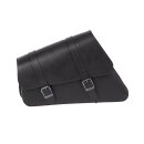 Ledrie, leather swingarm bag left, 6.5 liter. Black