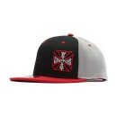 WCC Are snapback flatbill cap gray/black/red