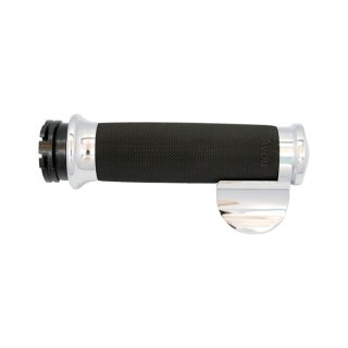 Avon Custom Contour grips, chrome/black rubber