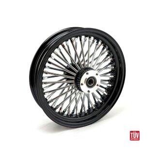 Custom Big Spoke Felge hinten schwarz chrom für Harley 16X3.5" TGA geprüft