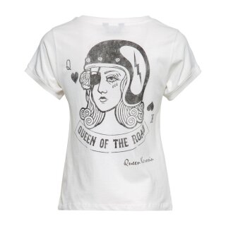 Queen Kerosin Playcard Queen T-shirt offwhite