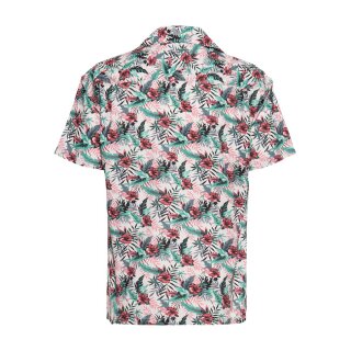 King Kerosin Tropical Summer hawaii shirt offwhite