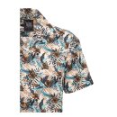 King Kerosin Tropical Summer hawaii shirt beige