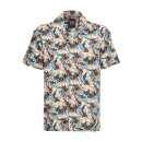 King Kerosin Tropical Summer hawaii shirt beige