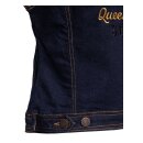 Queen Kerosin Speedway denim vest dark blue