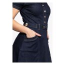 Queen Kerosin Swing Denim dress dark blue