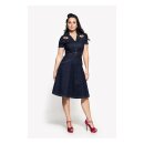 Queen Kerosin Swing Denim dress dark blue