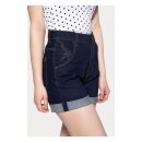 Queen Kerosin Denim shorts dark blue