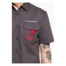 King Kerosin Shining racer workwear shirt grey