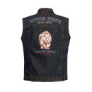 King Kerosin Motor State denim vest dark blue