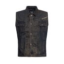 King Kerosin Motor State denim vest dark blue