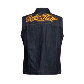 King Kerosin RnR Rebel denim vest dark blue