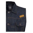 King Kerosin RnR Rebel denim vest dark blue