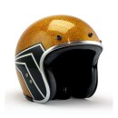 Roeg X 13 1/2 Skull bucket Helm gold metal flake