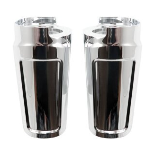 Arlen Ness Method performance fork slider covers, chrome