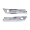 Vitys Design, Diamond saddlebag latch cover set. Chrome