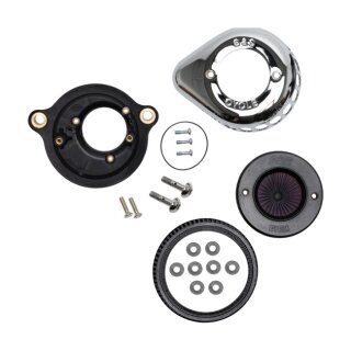 S&S Air Stinger Stealth Teardrop Luftfilter Kit chrom für Harley M8 17-25