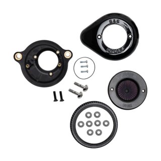 S&S Air Stinger Stealth Teardrop Luftfilter Kit schwarz für Harley Big Twin 18-24