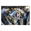 S&S, Air Stinger Stealth air cleaner kit. Teardrop, chrome