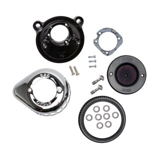 S&S Air Stinger Stealth Teardrop Luftfilter Kit chrom für Harley XL Sportster 07-22