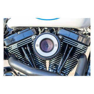 S&S, Air Stinger Stealth air cleaner kit. Alu trim ring