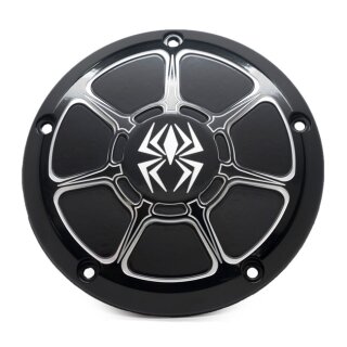 Rekluse Derby Cover schwarz glänzend für Harley Touring 07-25