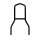 Sissybar upright 11 inch, Black