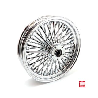 Radial 48 fat spoke front wheel 3.50 x 18 DF chrome