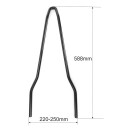 Wide New Old School Sissybar 59cm schwarz für Harley Dyna Softail
