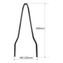 Westland Customs New Old School Sissybar schmal, schwarz für Harley