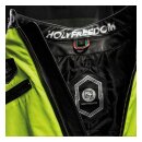 Holy Freedom Zero Vision leather jacket black/fluo yellow
