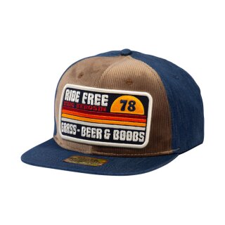 King Kerosin Ride Free trucker cap blue/brown
