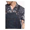King Kerosin Dungaree jeans dark blue