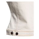 Queen Kerosin Speedway denim vest nature white