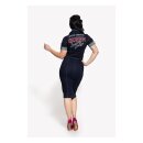Queen Kerosin Speedway workwear dress dark blue