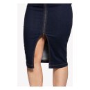 Queen Kerosin Speedway workwear dress dark blue
