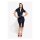 Queen Kerosin Speedway workwear dress dark blue